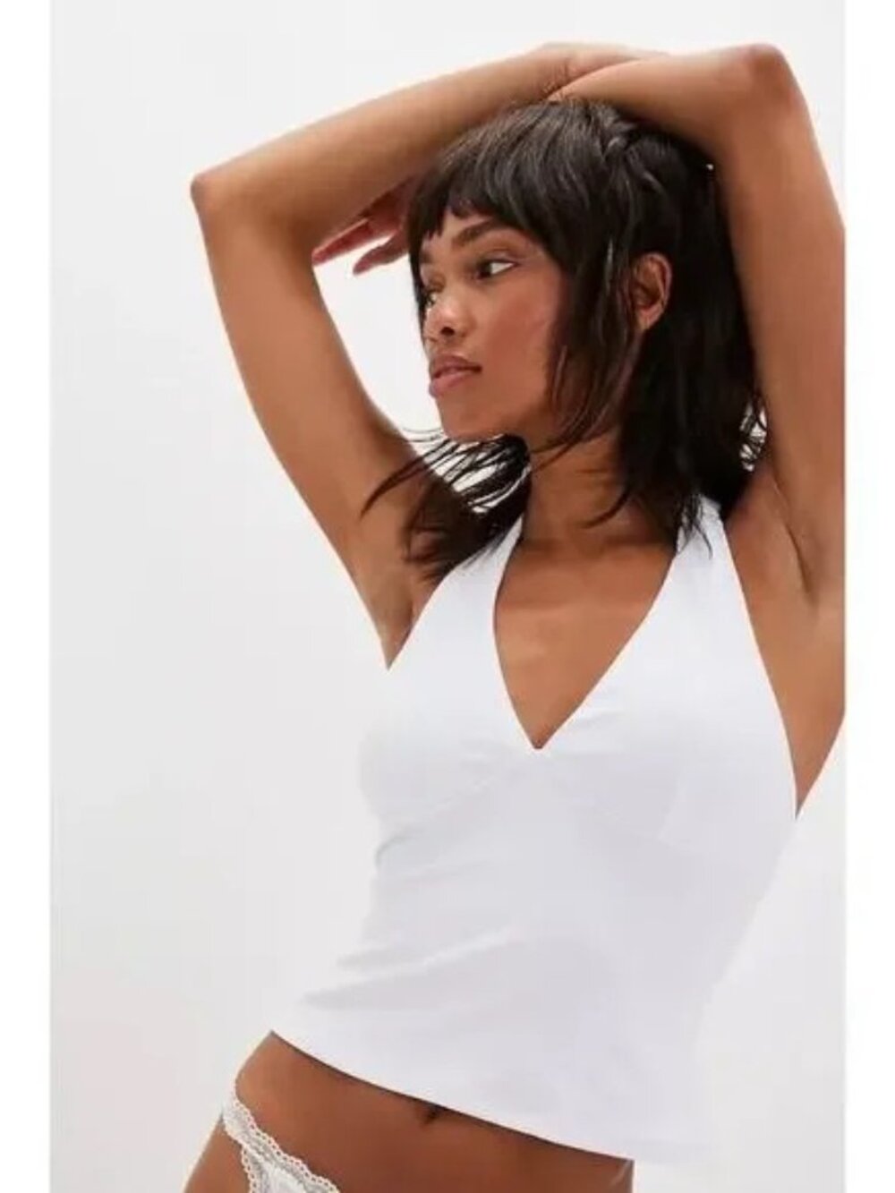 Intimately Free People Still Here Halter Top | Size S | White